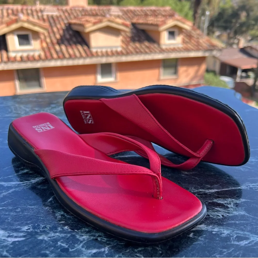 INS Red Platform Sandals